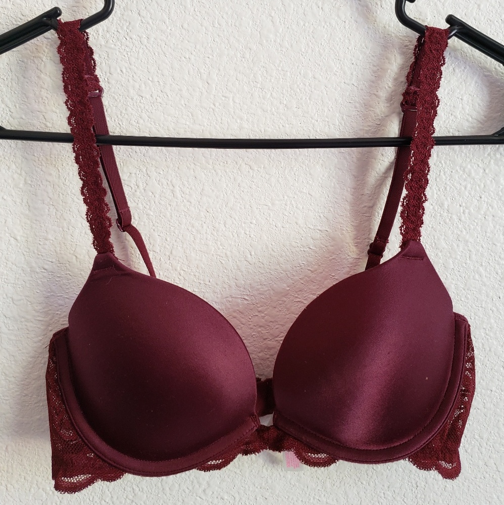 Pink push up bra